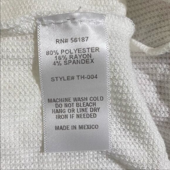 Baea Flare Sleeve Waffle Knit White Long Sleeve Top, M, NWT - Picture 6 of 7